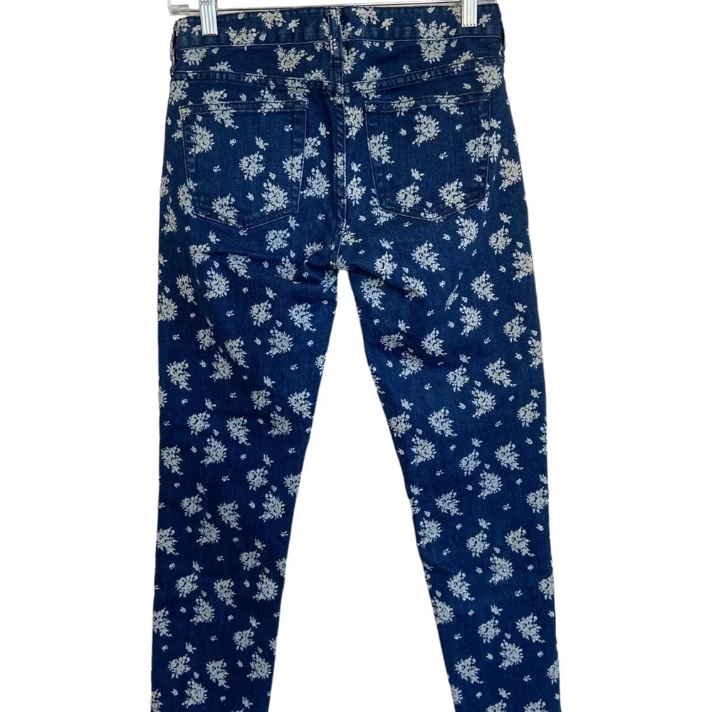 J. Crew Cropped Matchstick Floral Print Jeans
